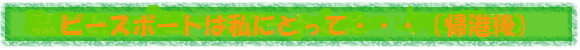ピースボートは私にとって（帰港後）